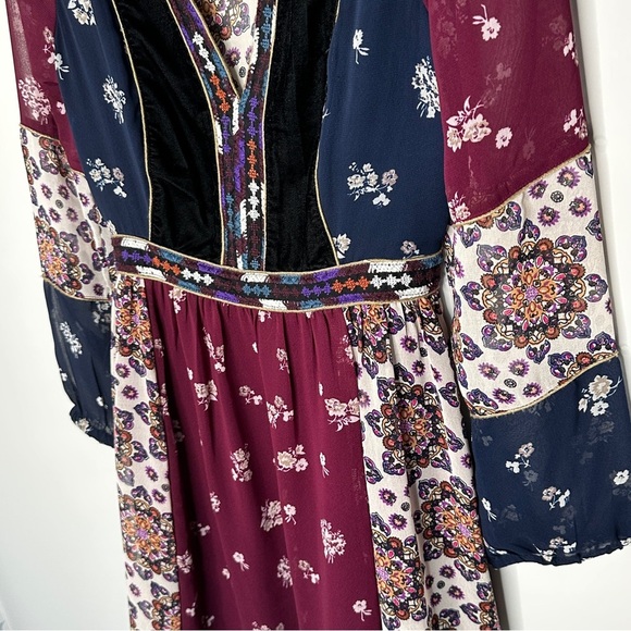Maeve Anthropologie Small Quartier Latin Patchwork Mini Dress Bohemian Colorful - Picture 9 of 16